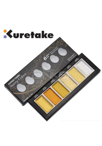 Zig Kuretake Gansai Tambi Sulu Boya Seti 6lı Starry Colors