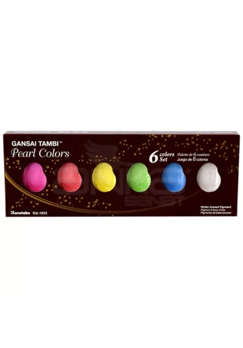 Zig Kuretake Gansai Tambi Sulu Boya Seti 6lı Pearl Colors