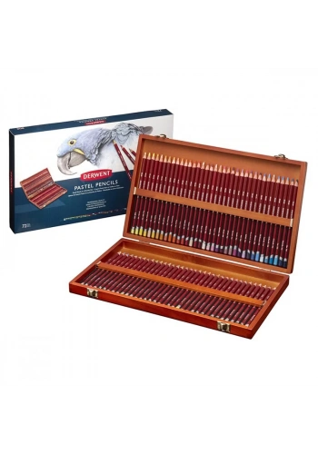Derwent Pastel Pencils 72li Ahşap Kutu Pastel Kalem Seti