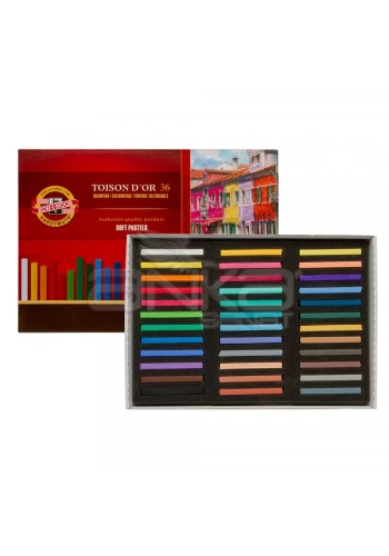 Koh-i-Noor Toison Dor Soft Pastel Köşeli 36lı (8585)