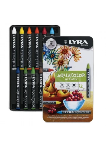 Lyra Aquacolor Aquarell Sulandırılabilen Pastel Boya 12 Renk
