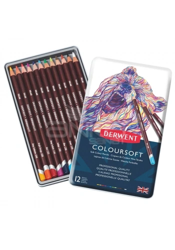 Derwent Coloursoft Kuru Boya Kalemi 12li Set