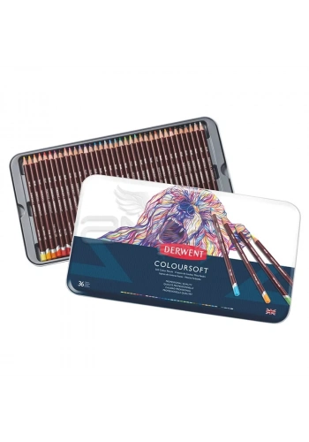Derwent Coloursoft Kuru Boya Kalemi 36lı Set