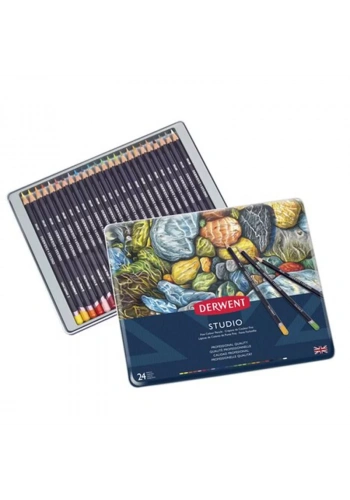 Derwent Studio Colour Pencil Kuru Boya Kalemi 24lü Set