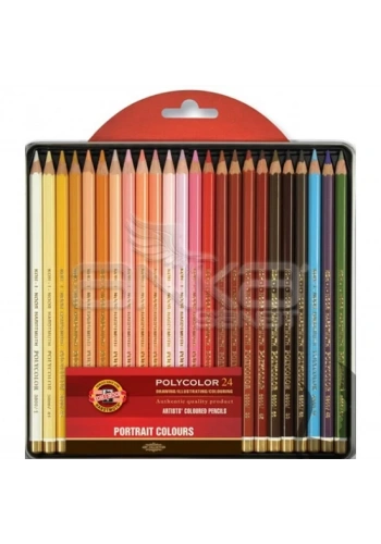 Koh-i-Noor Polycolor Kuru Boya Kalemi 24lü Set Portrait