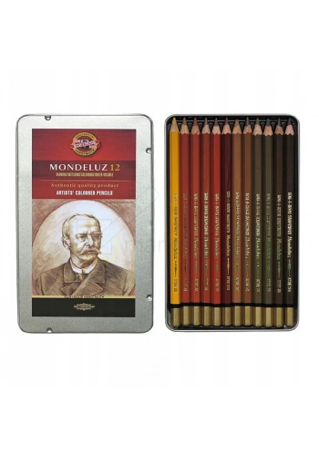 Koh-i-Noor Mondeluz Aquarell Sulu Boya Kalem Seti 12li Brown Line