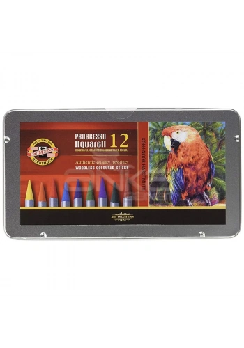 Koh-i-Noor Progresso Aquarell Woodless Coloured Pencil Set 12li