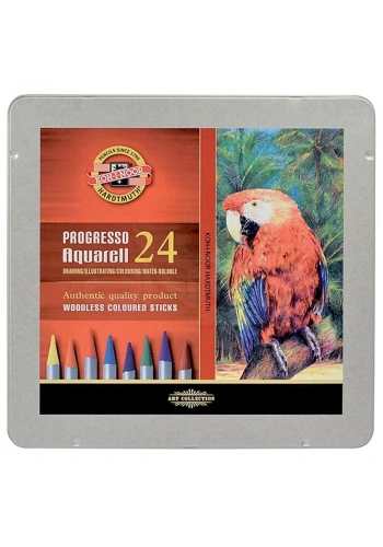 Koh-i-Noor Progresso Aquarell Woodless Coloured Pencil Set 24lü