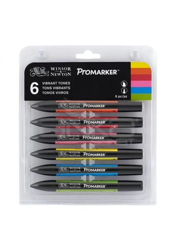 Winsor & Newton Promarker 6lı Set Vibrant Tones