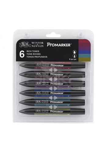 Winsor & Newton Promarker 6lı Set Rich Tones