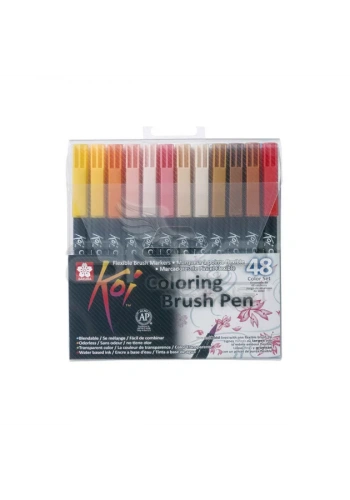 Sakura Koi Coloring Brush Pen Fırça Uçlu Kalem 48li Set