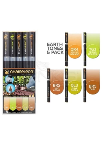 Chameleon Marker Kalem 5li Set Earth Tones