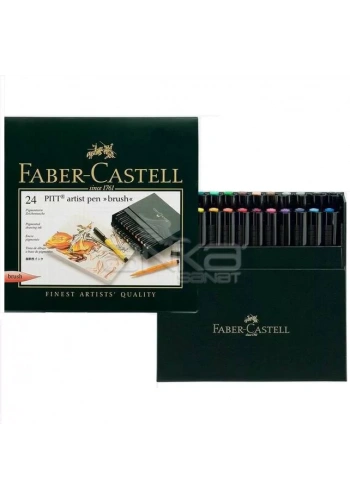Faber Castell Pitt Artist Pens Brush Marker 24lü Set Studio Box