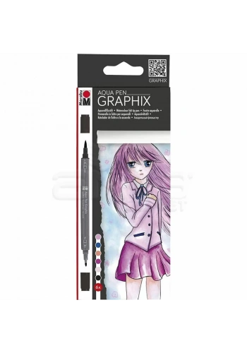 Marabu Graphix Aqua Pen 6lı Set Make Manga