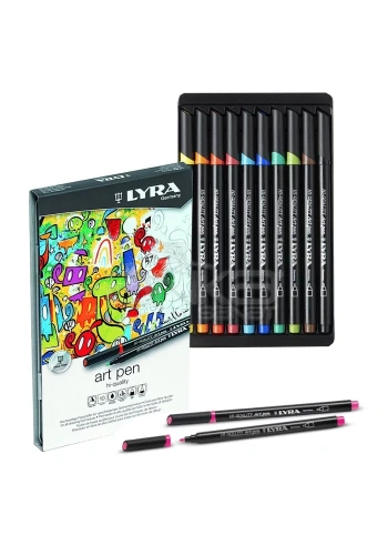 Lyra Hi-Quality Metal Art Pen 10lu Set
