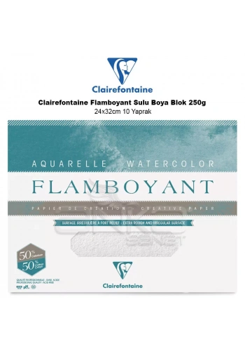 Clairefontaine Flamboyant Sulu Boya Blok 250g 24x32cm 10 Yaprak