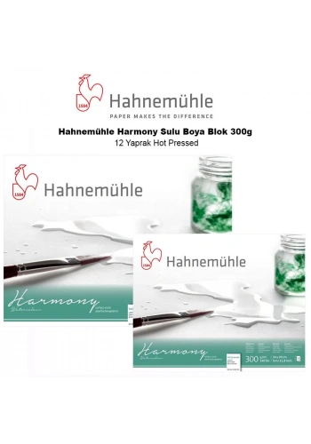 Hahnemühle Harmony Sulu Boya Blok 300g 12 Yaprak Hot Pressed