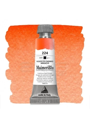 Maimeri Blu Tüp Sulu Boya 12 ml S4 No:224 Cadmium Red Orange