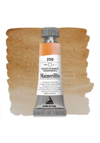 Maimeri Blu Tüp Sulu Boya 12 ml S1 No:250 Transparent Mars Red