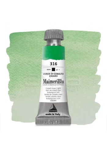 Maimeri Blu Tüp Sulu Boya 12 ml S4 No:316 Cobalt Green Light