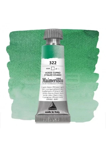 Maimeri Blu Tüp Sulu Boya 12 ml S1 No:322 Copper Oxide Green Light