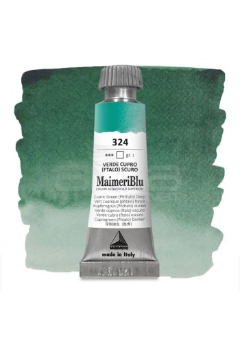 Maimeri Blu Tüp Sulu Boya 12 ml S1 No:324 Copper Oxide Green Deep