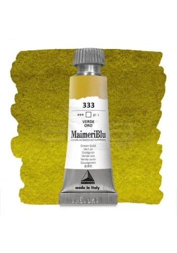 Maimeri Blu Tüp Sulu Boya 12 ml S3 No:333 Green Gold
