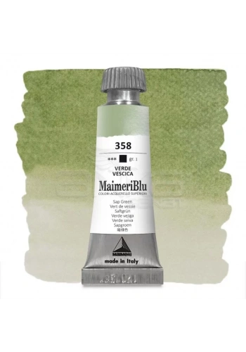 Maimeri Blu Tüp Sulu Boya 12 ml S1 No:358 Sap Green