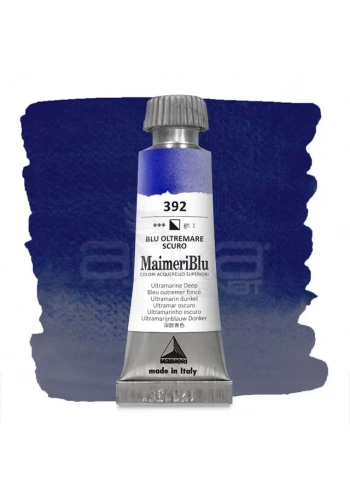 Maimeri Blu Tüp Sulu Boya 12 ml S1 No:392 Ultramarine Deep