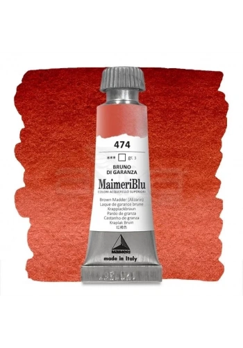 Maimeri Blu Tüp Sulu Boya 12 ml S3 No:474 Brown Madder (Alizarin)