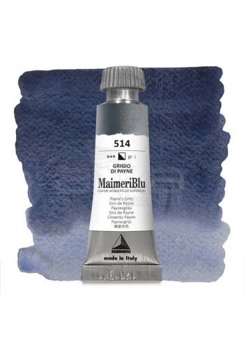 Maimeri Blu Tüp Sulu Boya 12 ml S1 No:514 Paynes Grey