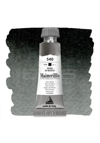 Maimeri Blu Tüp Sulu Boya 12 ml S1 No:540 Mars Black