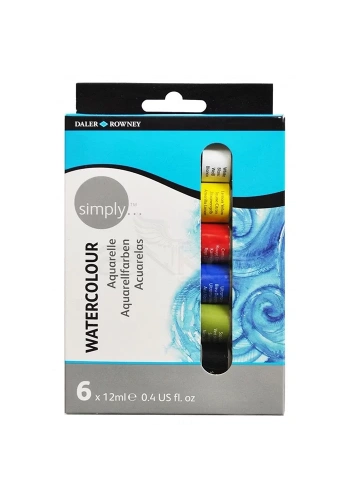 Daler Rowney Simply Watercolour Tüp Sulu Boya 6lı Set 134500006