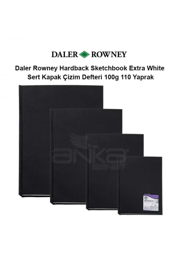 Daler Rowney Hardback Sketchbook Extra White Sert Kapak Çizim Defteri 100g 110 Yaprak