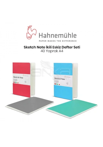Hahnemühle Sketch Note İkili Eskiz Defter Seti 40 Yaprak A4