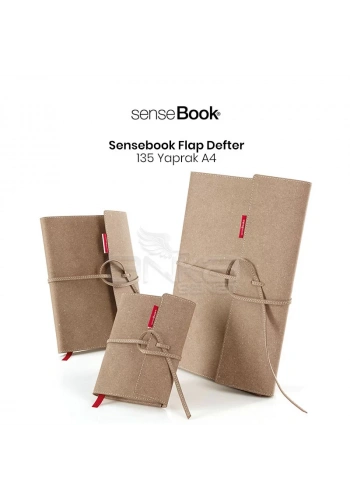 Transotype Sensebook Flap Defter 135 Yaprak A4