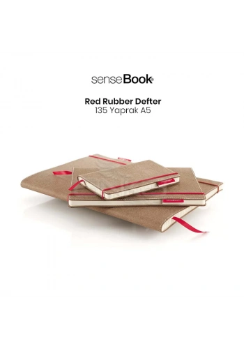 Transotype Sensebook Red Rubber Defter 135 Yaprak A5