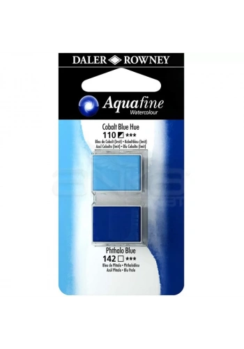 Daler Rowney Aquafine Sulu Boya Tablet 2li Cobalt Blue-Phthalo Blue