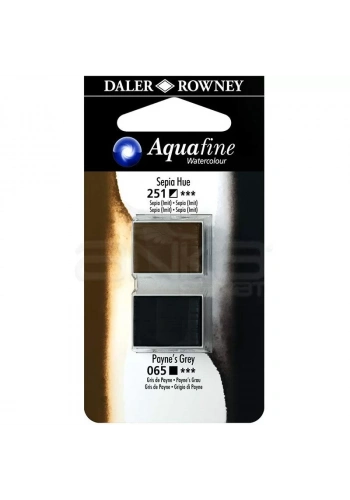Daler Rowney Aquafine Sulu Boya Tablet 2li Sepia-Paynes Grey