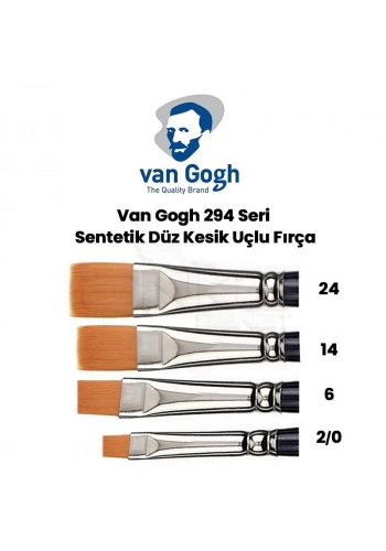 Van Gogh 294 Seri Sentetik Düz Kesik Uçlu Fırça
