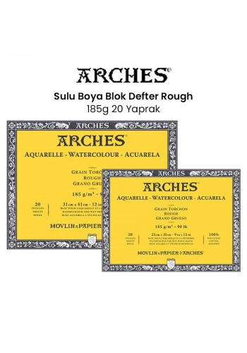 Arches Sulu Boya Blok Defter Rough 185g 20 Yaprak