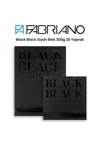 Fabriano Black Black Siyah Blok 300g 20 Yaprak