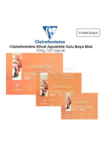 Clairefontaine Etival Cold Pressed Sulu Boya Blok 30 Yaprak 300g