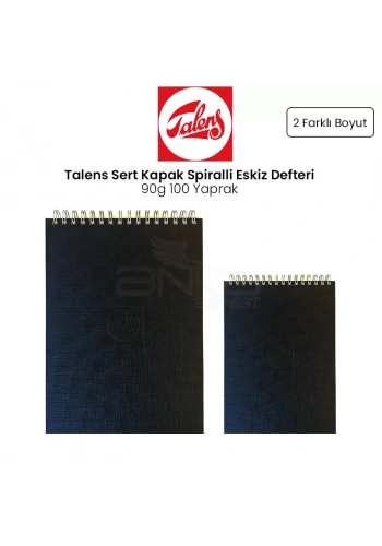 Talens Sert Kapak Spiralli Eskiz Defteri 90g 100 Yaprak