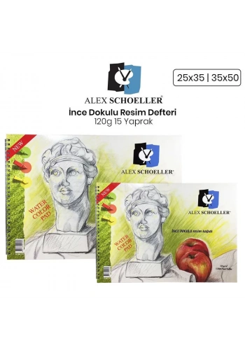 Alex Schoeller İnce Dokulu Resim Defteri 120g 15 Yaprak