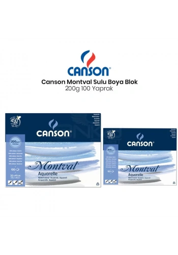 Canson Montval Watercolour Sulu Boya Blok 200g 100 Yaprak