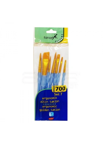 Fanart Ergonomik Altın Taklon Fırça Seti 700 Seri 7li Set 7
