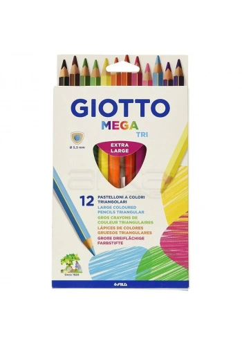 Giotto Mega Triangular 12li Kuru Boya Seti 220600