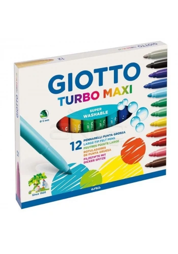 Giotto Turbo Maxi Jumbo Keçeli Kalem 12li 454000