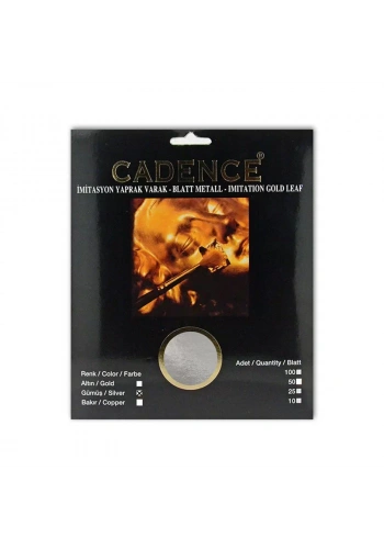 Cadence Yaprak Varak Gümüş 16x16cm